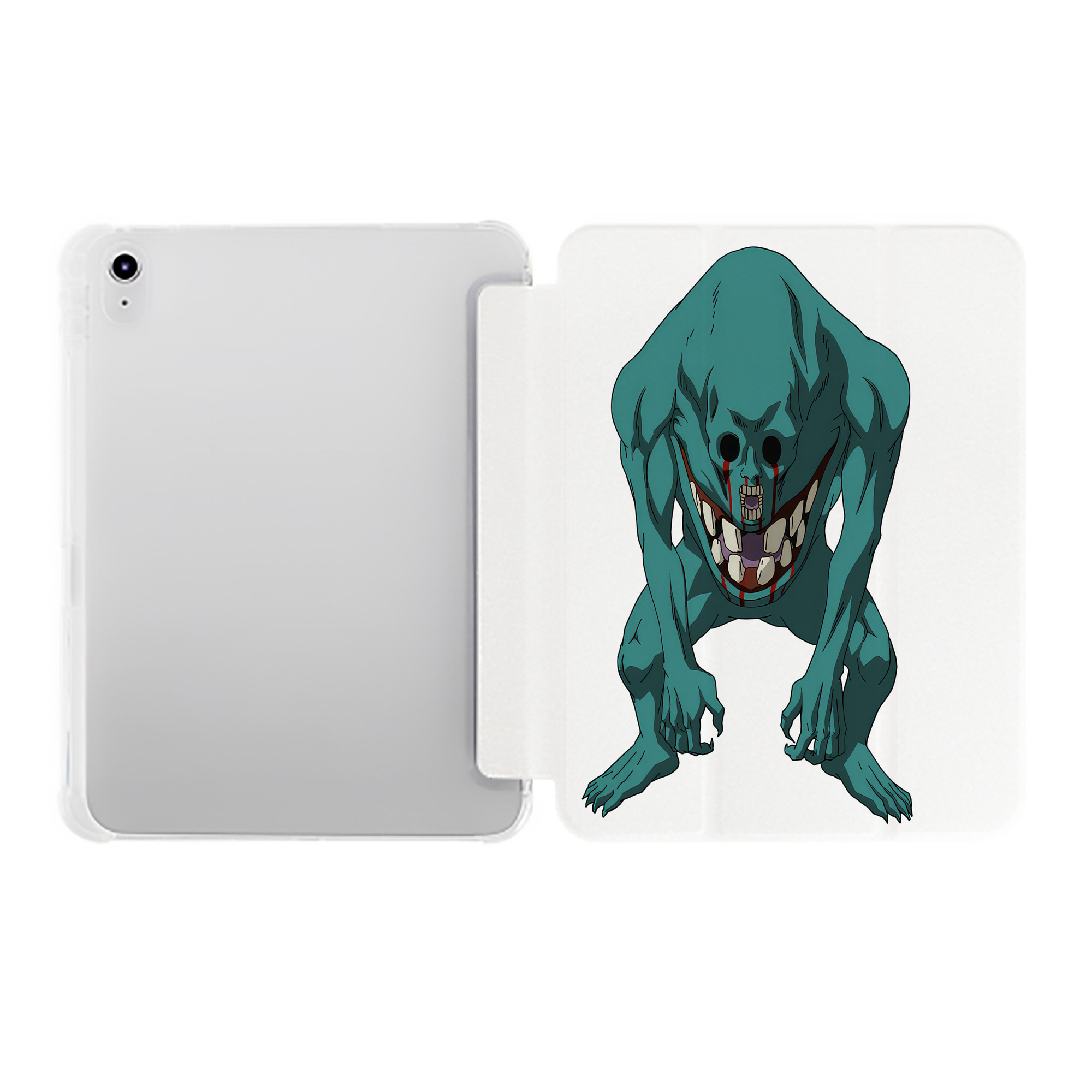 （画像用） 呪術廻戦 Jujutsu Kaisen IPad ケース ペン収納付き 三つ折りスタンド PUレザー×シリコン 対応機種9.5/10.5/10.9インチ